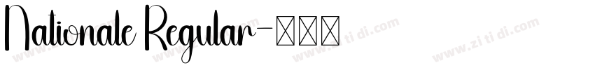 Nationale Regular字体转换